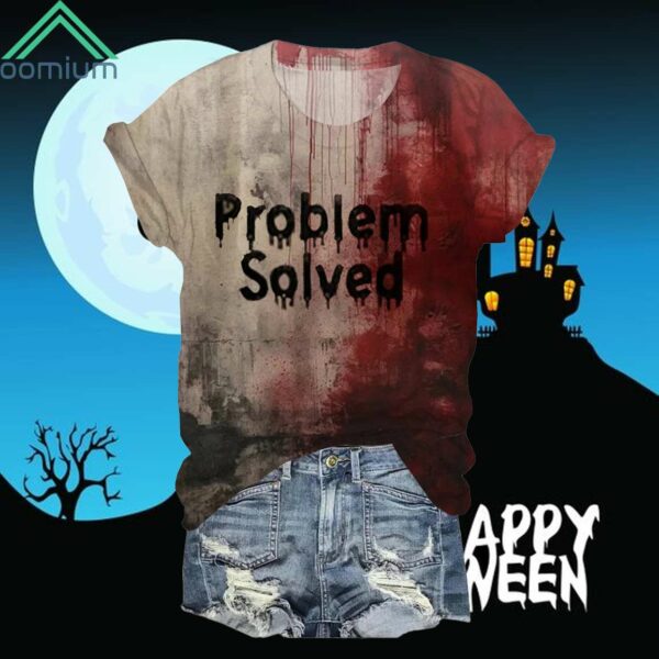 Problem Solved Halloween Crew Neck Shirt