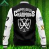 Raiders LXV 1960 2024 3X Super Bowl Champions Baseball Jacket 2