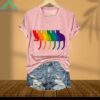 Rainbow Cat V Neck Shirt