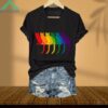 Rainbow Cat V Neck Shirt