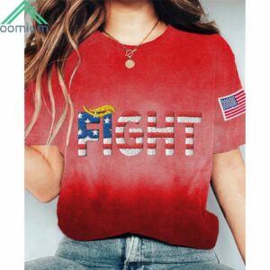 Red American Flag Fight Shirt