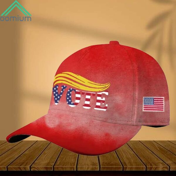 Red American Flag Vote Trump Hat