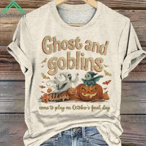 Reteo Ghost And Goblins Halloween Crew Neck Shirt