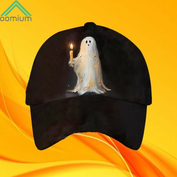 Retro Halloween Ghost Print Baseball Cap