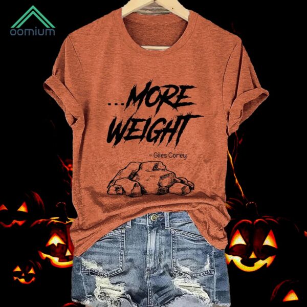 Retro Halloween Giles Corey More Weight Print Shirt