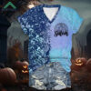 Salem Witch Halloween Print V neck Shirt