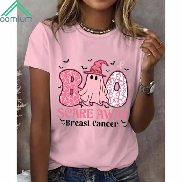 Scare Away Print Breast Cancer Shirt