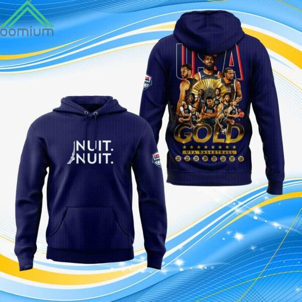 Stephen Curry USA Basketball Olympic Gold Medalist Nuit Nuit Hoodie