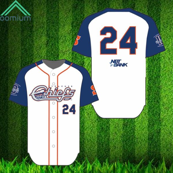 Syracuse Mets Orange Blue Chiefs Jersey 2024 Giveaway