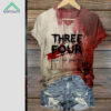 Three Four Better Lock The Door Print Shirt