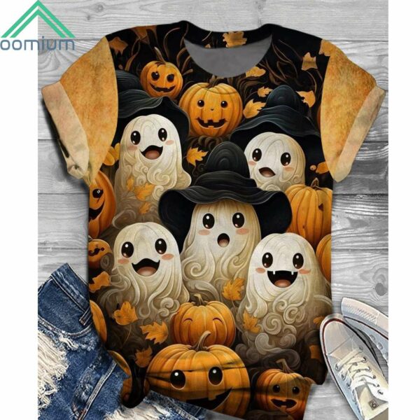 Vintage Cute Fall Ghost Pumpkin Shirt