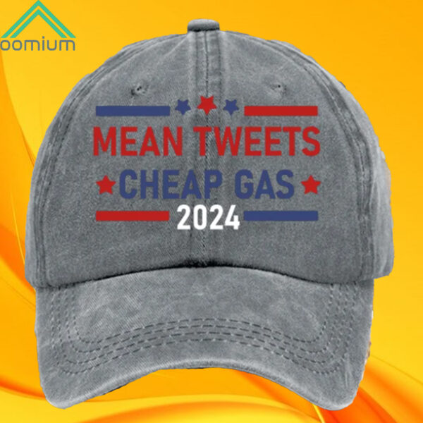 Vintage Mean Tweets Cheap Gas 2024 Print Baseball Cap 3