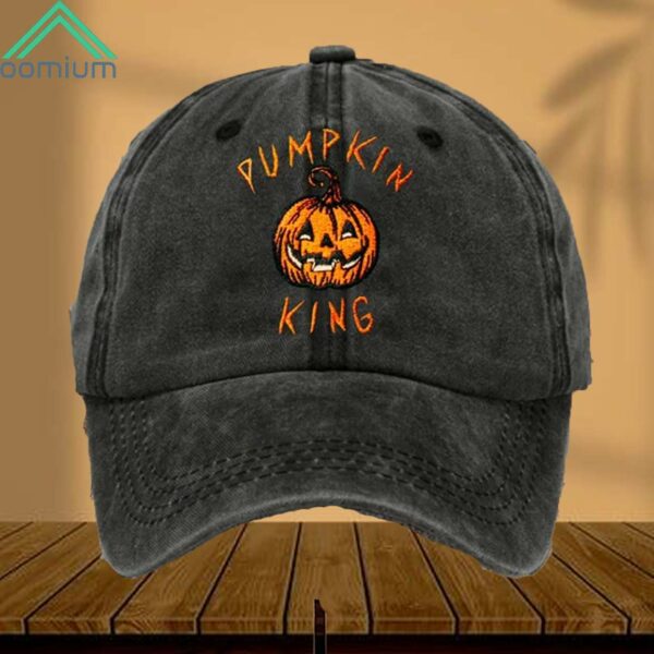 Vintage Pumpkin King Print Baseball Cap