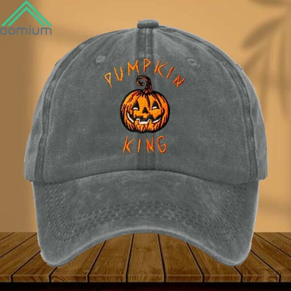 Vintage Pumpkin King Print Baseball Cap