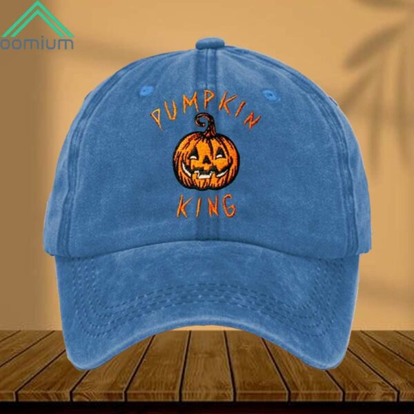 Vintage Pumpkin King Print Baseball Cap