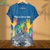 When We Rise We Shine V Neck Short Sleeved Shirt