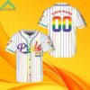 White Personalized LGBTQ Baseball Jersey