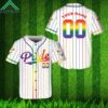 White Personalized LGBTQ Baseball Jersey