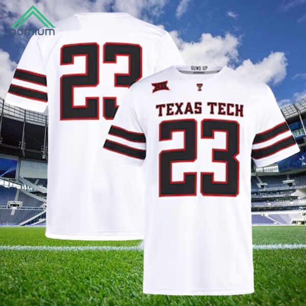 White Texas Tech Red Raiders Logo Replica Football Jersey