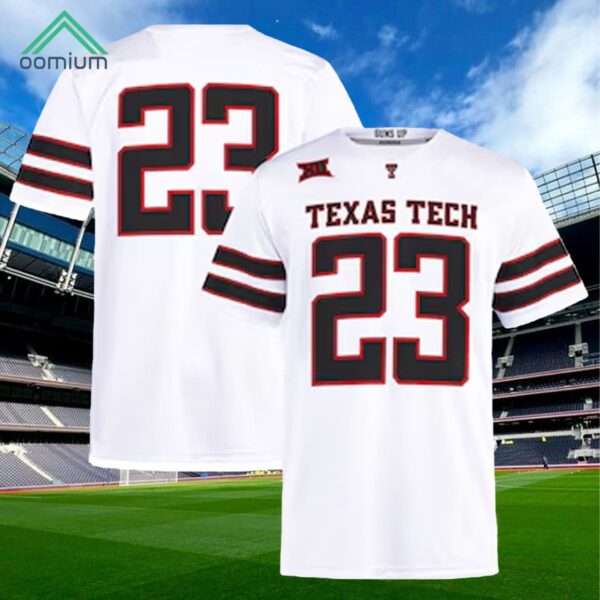 White Texas Tech Red Raiders Logo Replica Football Jersey