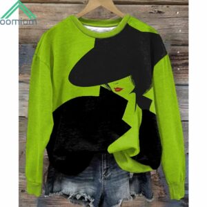 Witch Halloween Printed Crew Neck Sweatshirt