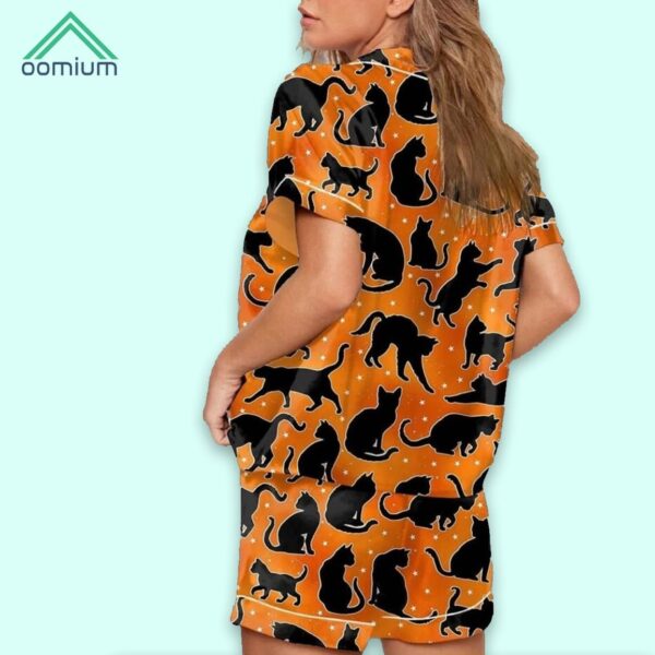 Women’s Black Cat Halloween Spirit Pajama Set