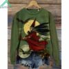 Women's Halloween Witch Print Casual Sweatshirt