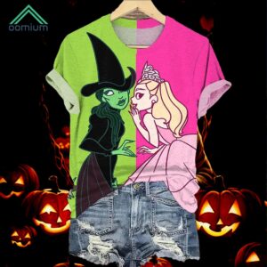 Women's Retro Halloween Wicked Print Shirt