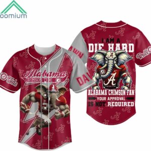 Alabama Crimson Tide I Am A Die Hard Jersey