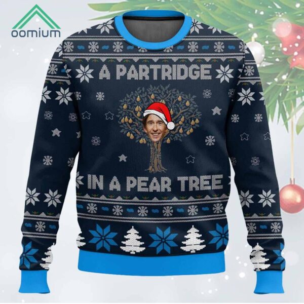 Alan Partridge In A Pear Tree Christmas Ugly Sweater 1