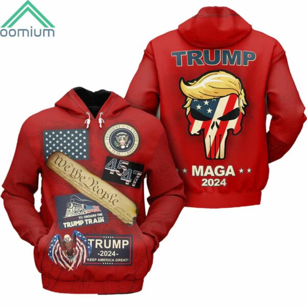 All Aboard The Trump Train MAGA 2024 We The People Shirt