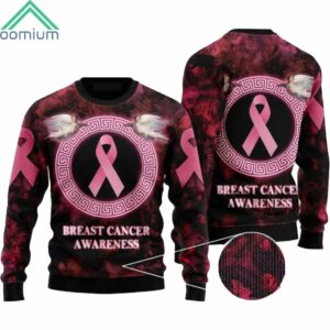 Angel Breast Cancer Awareness Ugly Christmas Sweaters