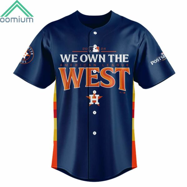 Astros 2024 We Own The American League West Postseason Jersey