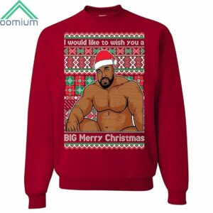 Barry Woodi Would Like To Wish You A Big Merry Christmas Ugly Christmas Sweater