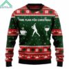 Baseball Time Plan For Christmas Ugly Christmas Sweater