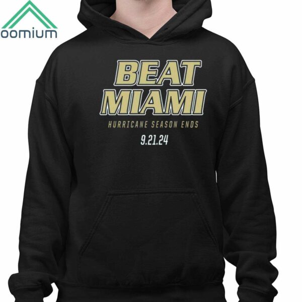 Beat Miami Hurricane Season Ends 9 21 24 Shirt