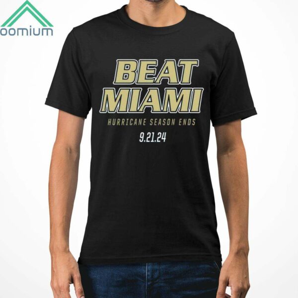 Beat Miami Hurricane Season Ends 9 21 24 Shirt