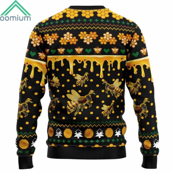 Bee Merry LIght Yellow Ugly Christmas Sweater