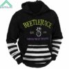 Beetlejuice Est 1988 Never Trust The Living Striped Hoodie