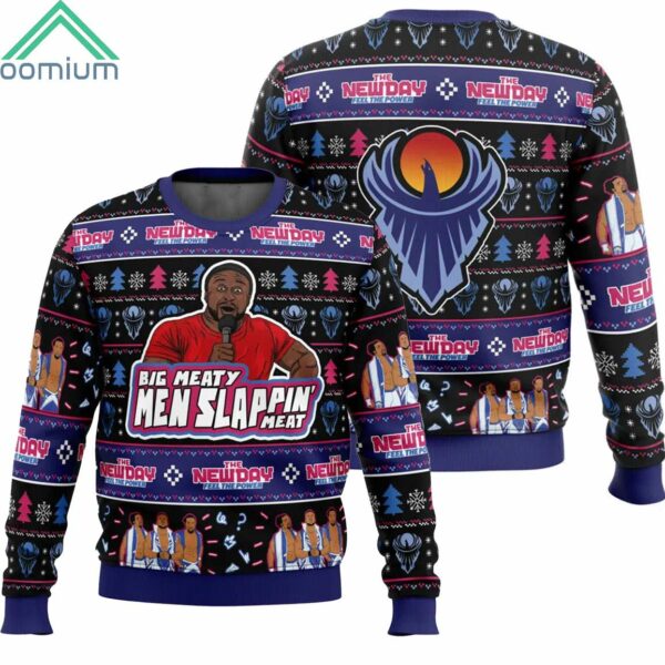 Big Meaty Men Slappin Meat The New Day Ugly Christmas Sweater