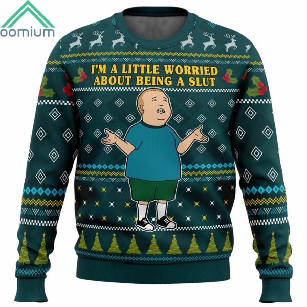 Bobby Hill I’m A Little Worried About Being A Slut Ugly Christmas Sweater