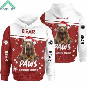 Christmas Bear Paws Is Coming To Town Hoodie