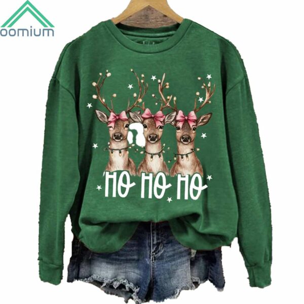 Christmas Ho Ho Ho Deer Sweatshirt