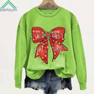 Christmas Lights Bow Sweatshirt