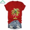 Christmas Palm Tree V Neck Shirt