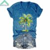 Christmas Palm Tree V Neck Shirt