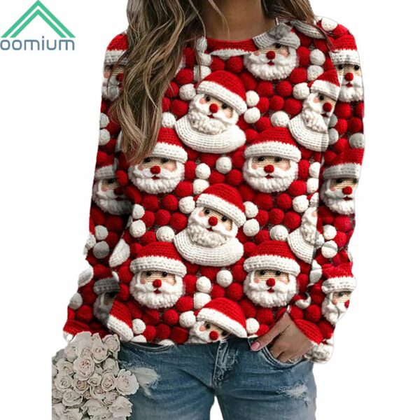 Christmas Pom Pom Funny Santa Sweatshirt