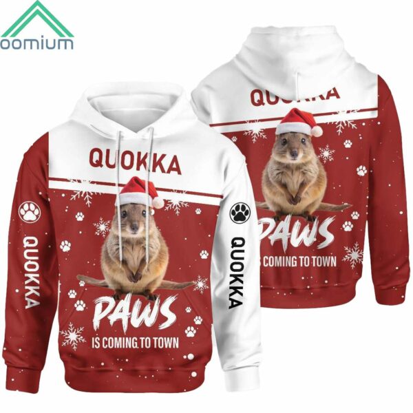 Christmas Quokka Paws Is Coming To Town Hoodie