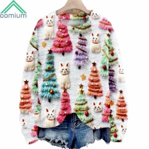 Christmas Tree Cute Cat Sweater