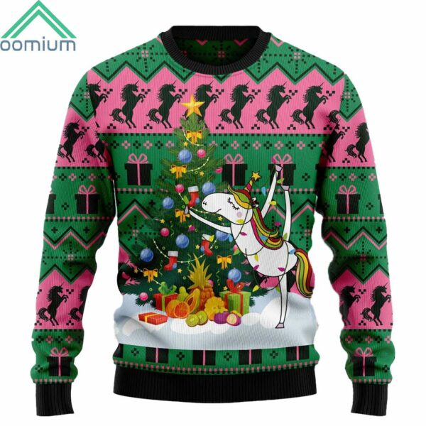 Christmas Tree Unicorn Ugly Sweater